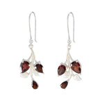 Garnet-Australian-Camila-Trilogy-Dangle-Red-925-Sterling-Silver-Earring