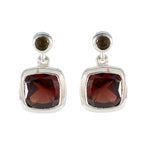 Garnet-American-María-multiple-Stud-Red-92.5-Silver-Earring