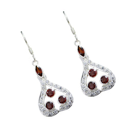 Garnet-Moroccan-Ying-multiple-Dangle-Red-925-Sterling-Silver-Earring