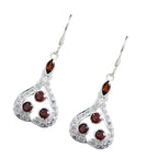 Garnet-Moroccan-Ying-multiple-Dangle-Red-925-Sterling-Silver-Earring