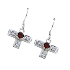 Garnet-American-Yuna-multiple-Dangle-Red-Sterling-Silver-Earring