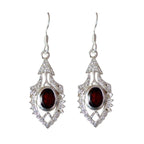 Garnet-Korean-Agustina-multiple-Dangle-Red-925-Silver-Earring