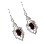 Garnet-Korean-Agustina-multiple-Dangle-Red-925-Silver-Earring
