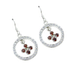 Garnet-Japanese-Alejandra-multiple-Dangle-Red-92.5-Silver-Earring