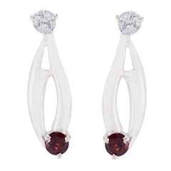 Garnet-Italian-Ana-multiple-Dangle-Red-925-Sterling-Silver-Earring