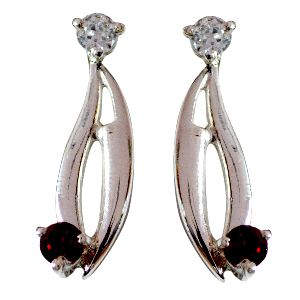 Garnet-Italian-Ana-multiple-Dangle-Red-925-Sterling-Silver-Earring