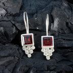 Garnet-Russian-Yuna-multiple-Dangle-Red-925-Silver-Earring