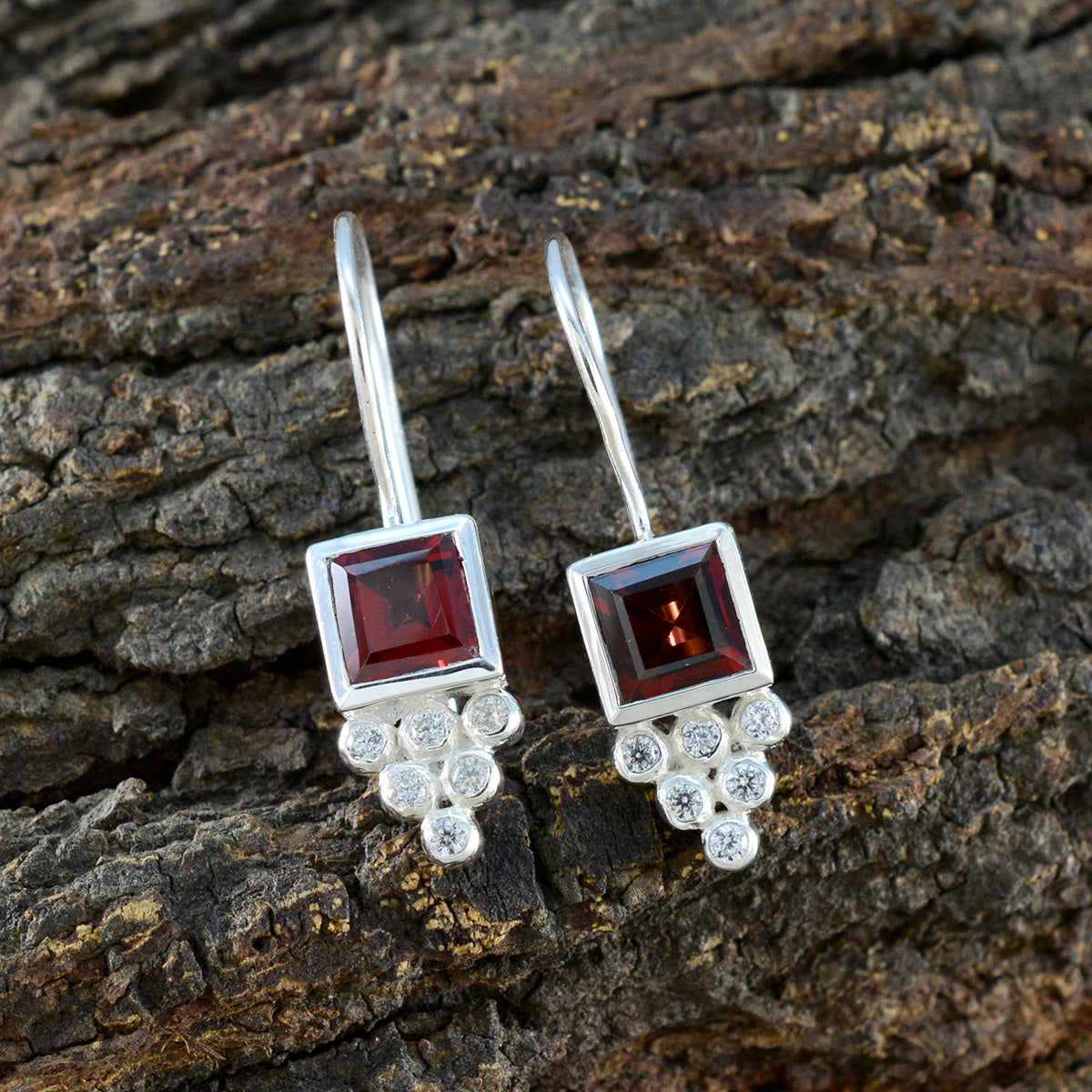 Garnet-Russian-Yuna-multiple-Dangle-Red-925-Silver-Earring