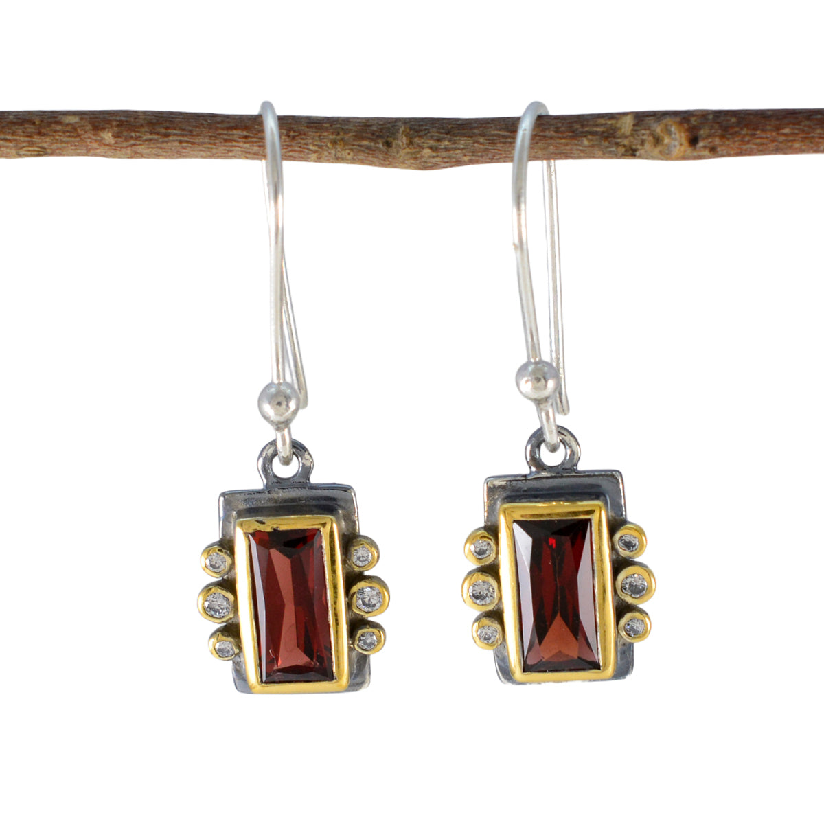 Garnet-American-Riley-multiple-Dangle-Red-92.5-Silver-Earring Huvudsaklig produktbild