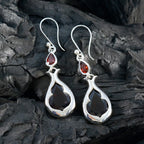 Garnet-American-Amanda-multiple-Dangle-Red-Silver-Earring