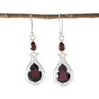 Garnet-American-Amanda-multiple-Dangle-Red-Silver-Earring