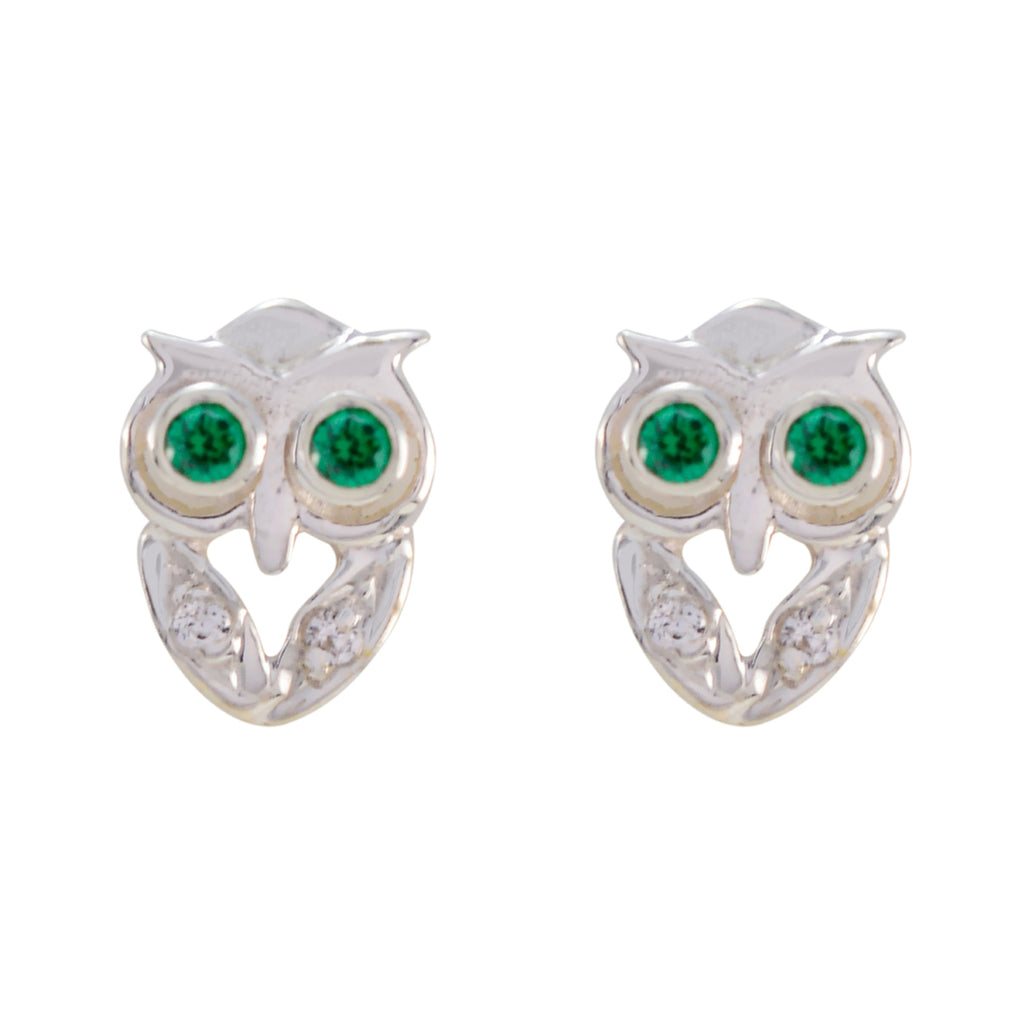 Green-CZ-Mexican-Hannah-multiple-Stud-Green-92.5-Silver-Earring