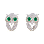 Green-CZ-Mexican-Hannah-multiple-Stud-Green-92.5-Silver-Earring