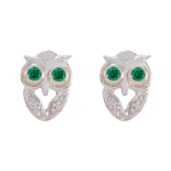 Green-CZ-Mexican-Hannah-multiple-Stud-Green-92.5-Silver-Earring