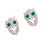 Green-CZ-Mexican-Hannah-multiple-Stud-Green-92.5-Silver-Earring