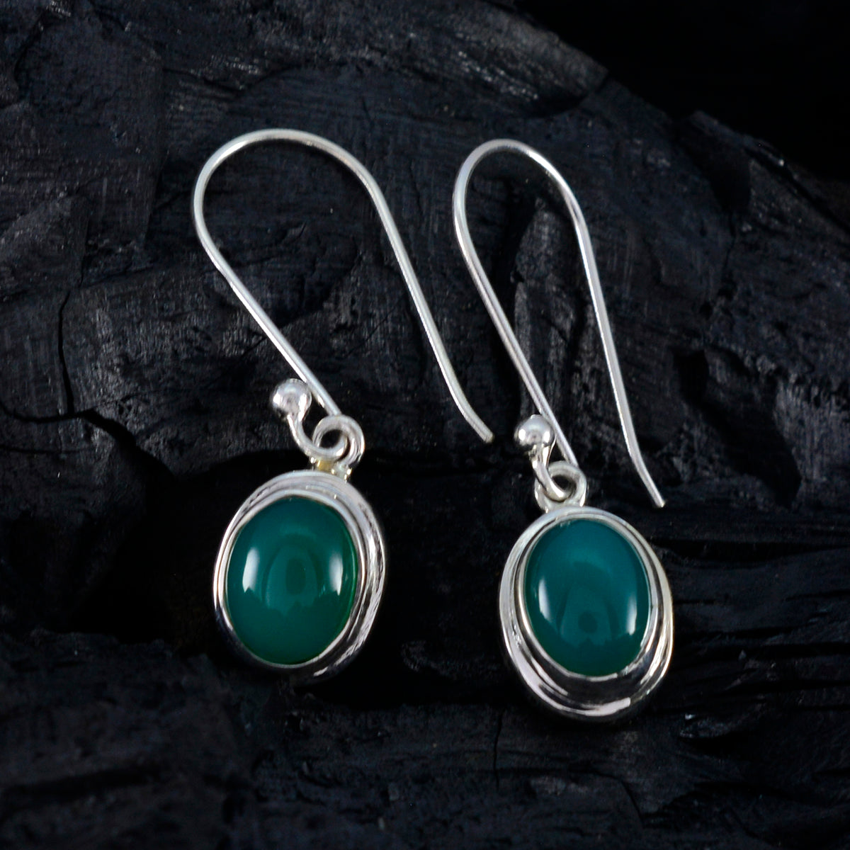 Green-Onyx-German-Carla-multiple-Dangle-Green-Silver-Earring