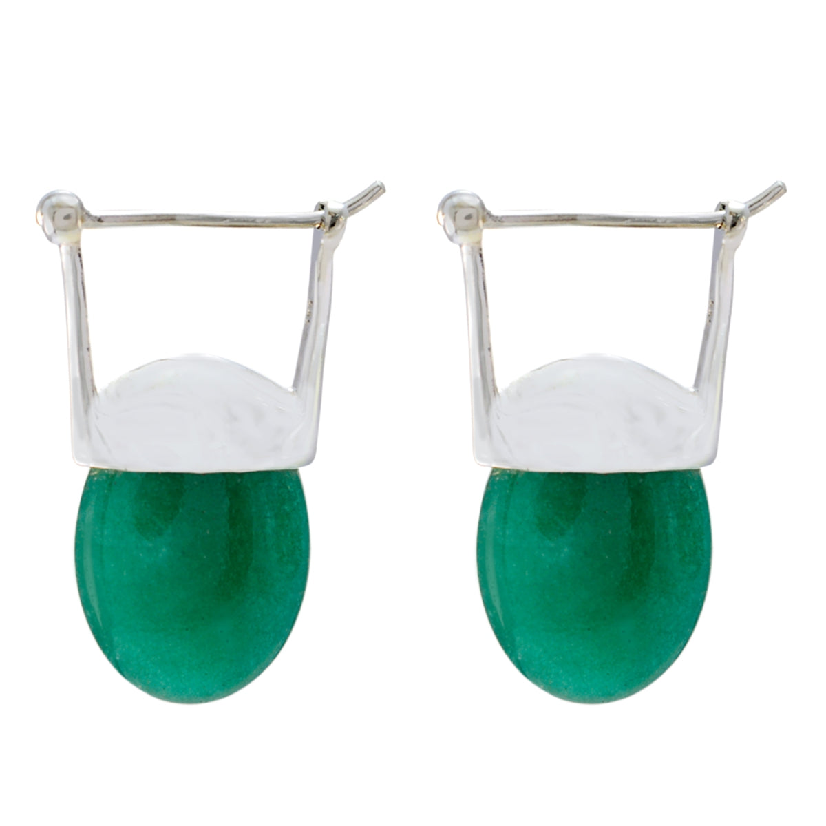 Green-Onyx-Moroccan-Clara-Solitaire-Dangle-Green-925-Sterling-Silver-Earring Imagen principal del producto