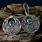Green-Onyx-Egyptian-Constanza-Solitaire-Dangle-Green-Silver-Earring