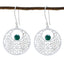 Green-Onyx-Egyptian-Constanza-Solitaire-Dangle-Green-Silver-Earring