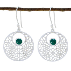Green-Onyx-Egyptian-Constanza-Solitaire-Dangle-Green-Silver-Earring