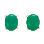 Green-Onyx-Australian-Bruna-Solitaire-Stud-Green-Silver-Earring