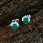 Green-Onyx-Mexican-Clara-Solitaire-Stud-Green-925-Silver-Earring