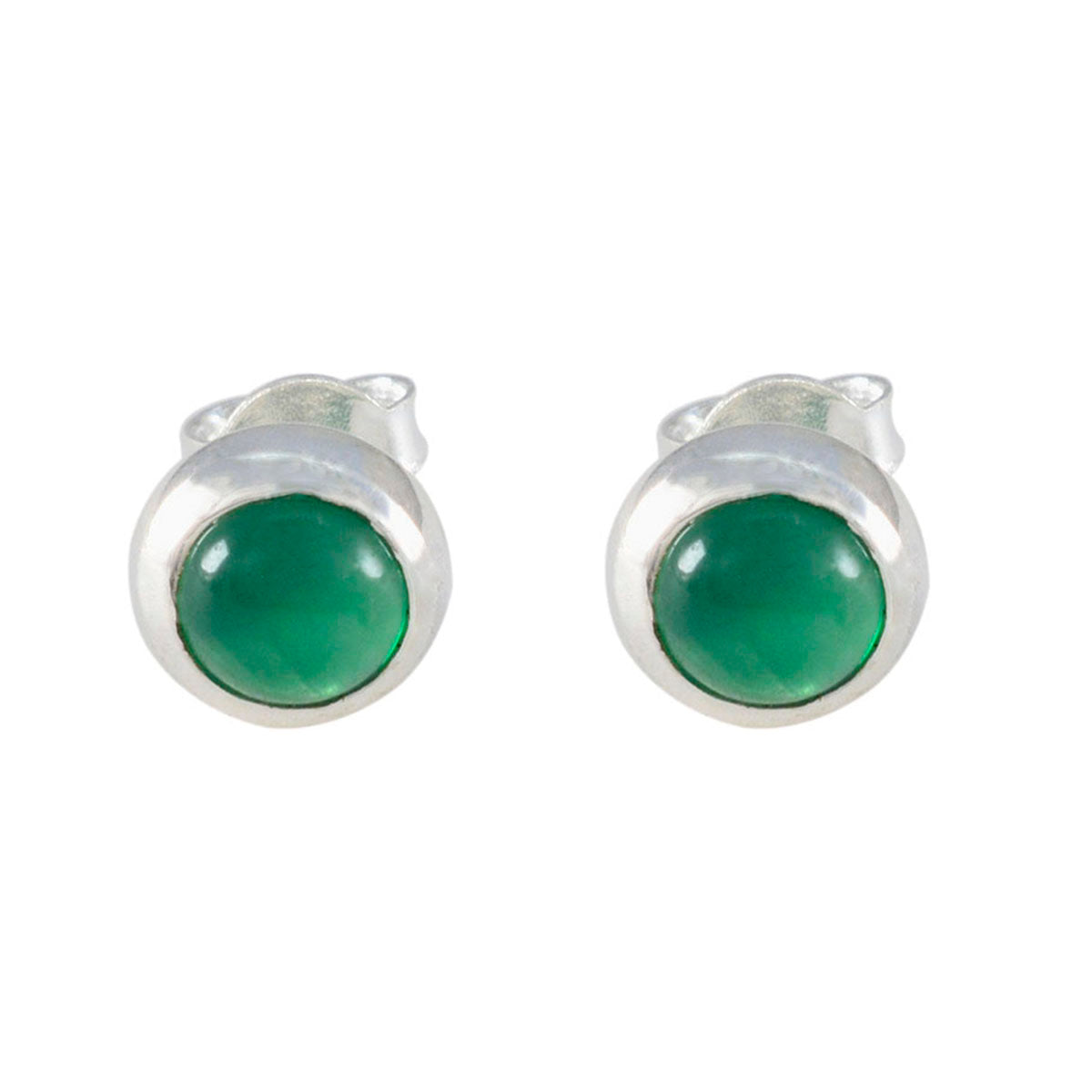 Green-Onyx-Mexican-Clara-Solitaire-Stud-Green-925-Silver-Earring