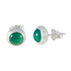 Green-Onyx-Mexican-Clara-Solitaire-Stud-Green-925-Silver-Earring