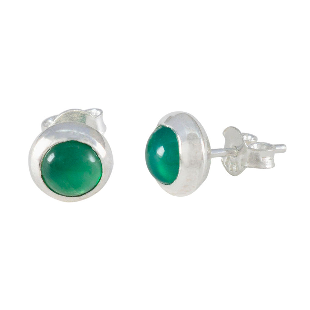 Green-Onyx-Mexican-Clara-Solitaire-Stud-Green-925-Silver-Earring