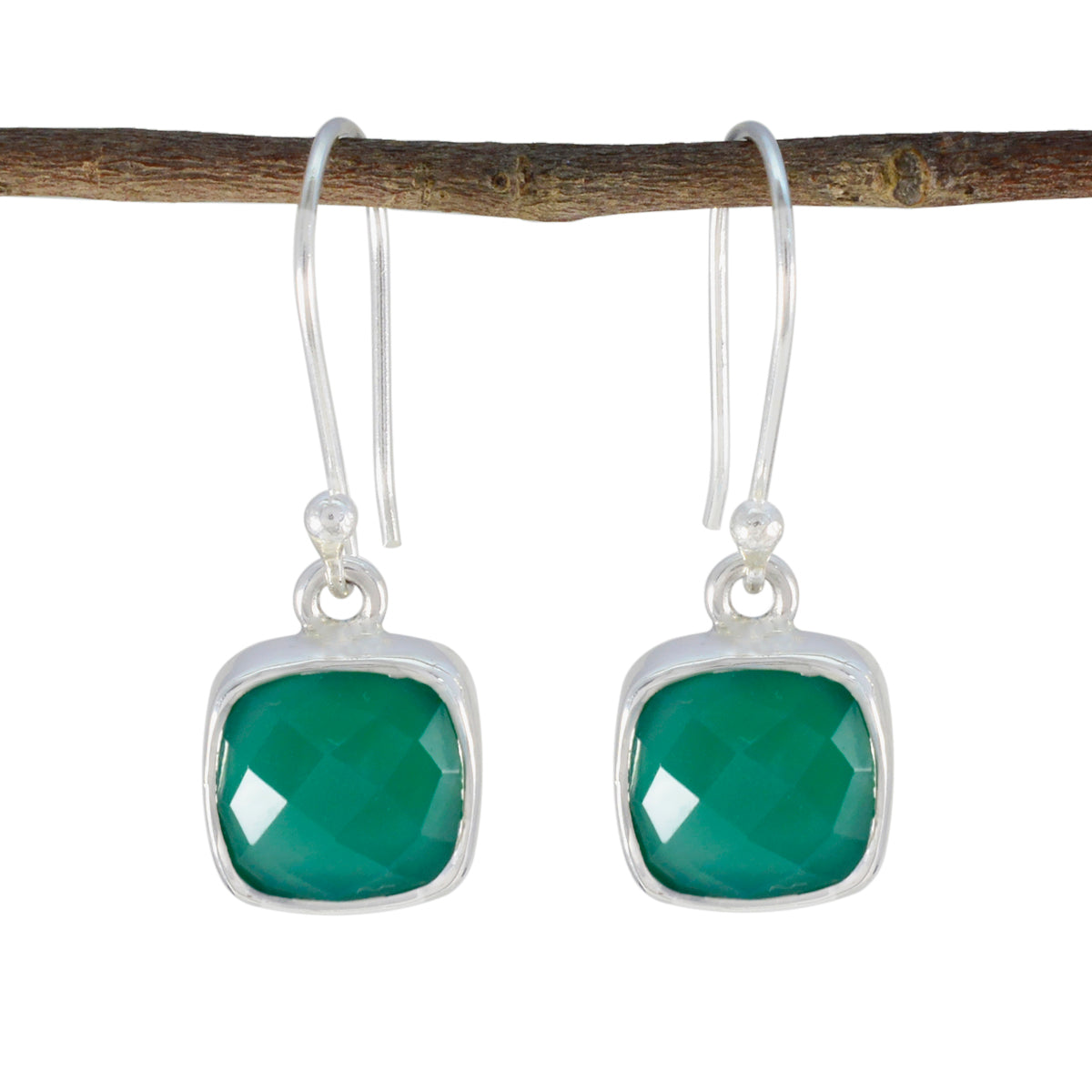 Green-Onyx-Spanish-Ivana-multiple-Dangle-Green-Silver-Earring メイン画像