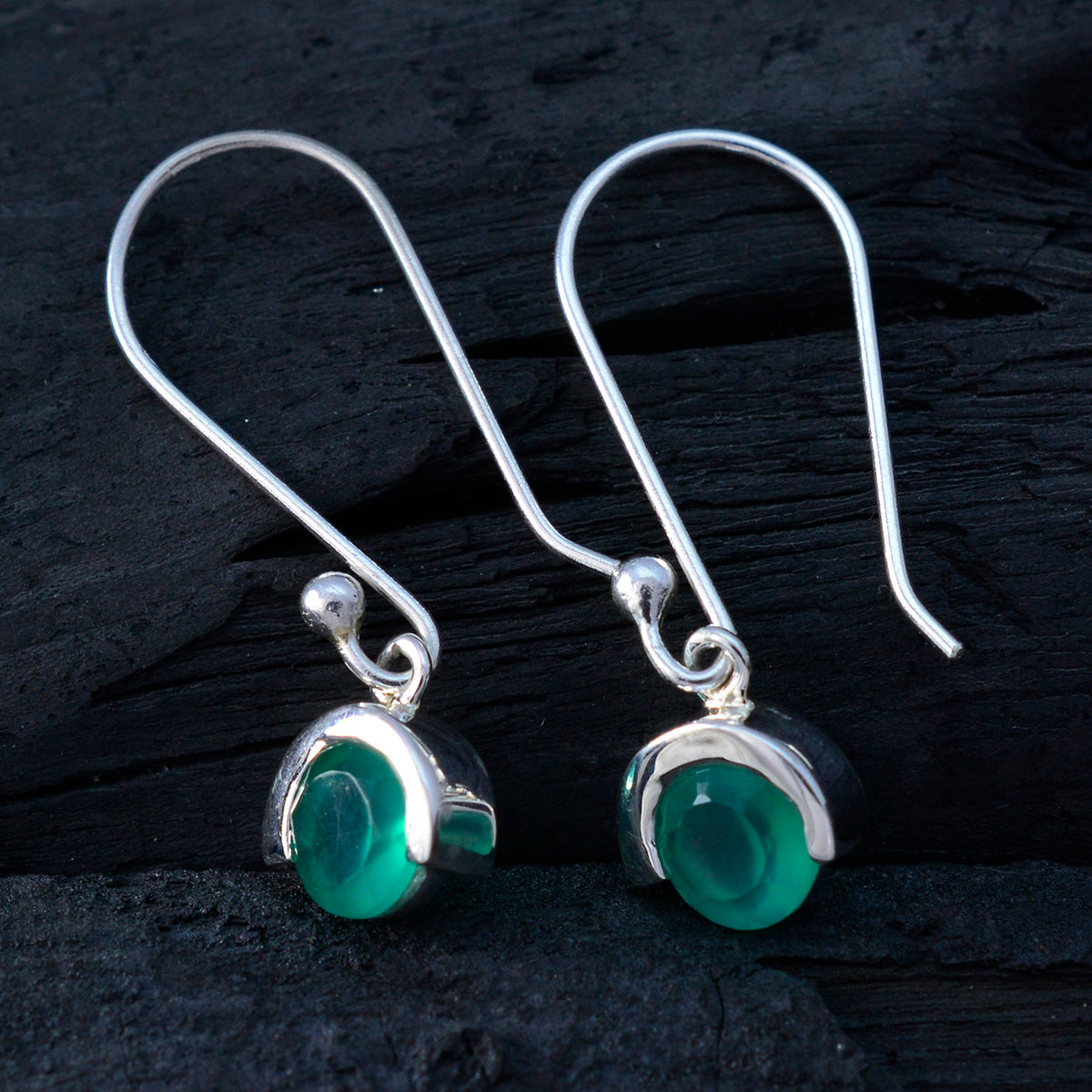 Green-Onyx-French-Alina-Solitaire-Dangle-Green-92.5-Silver-Earring