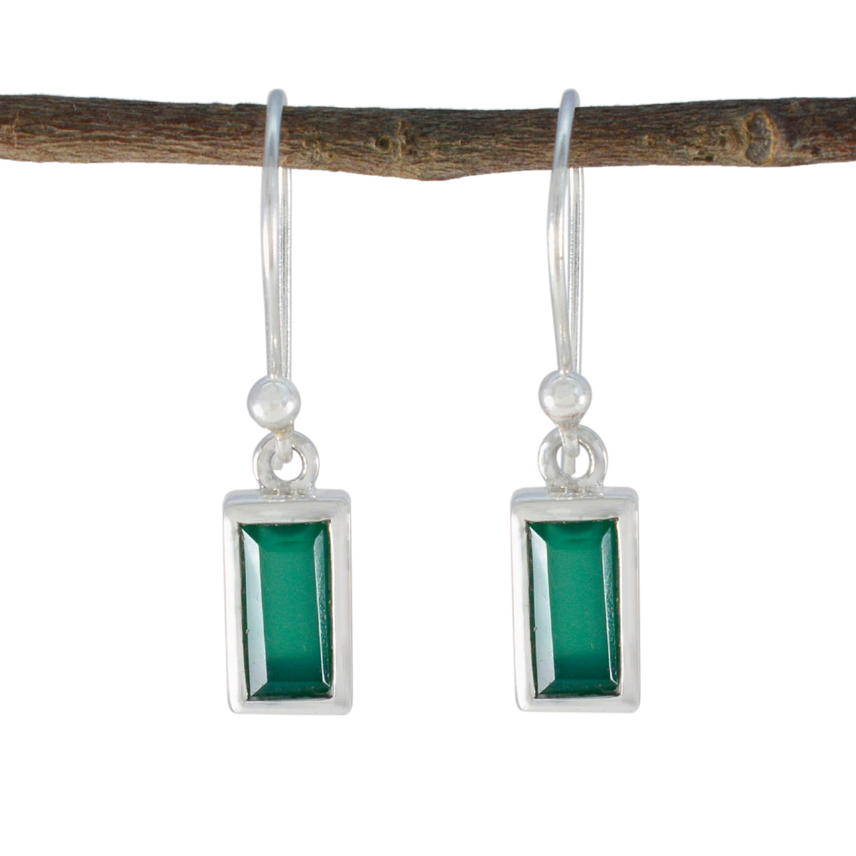 Green-Onyx-American-Lucia-Solitaire-Dangle-Green-925-Silver-Earring