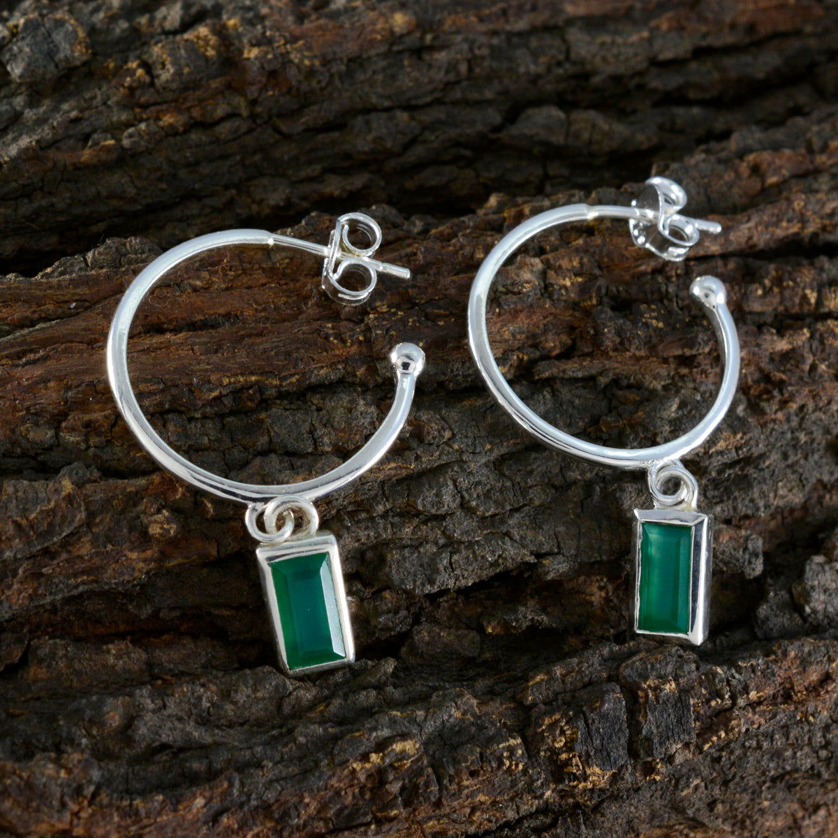 Green-Onyx-Italian-Sofia-Solitaire-Dangle-Green-925-Sterling-Silver-Earring