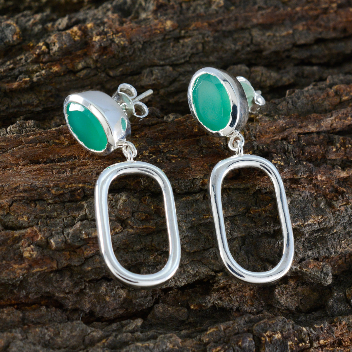 Green-Onyx-German-Julieta-Solitaire-Stud-Green-925-Sterling-Silver-Earring