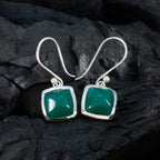 Green-Onyx-Korean-Ji-eun-Solitaire-Dangle-Green-Sterling-Silver-Earring