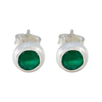 Green-Onyx-Middle-Eastern-Eleanor-Solitaire-Stud-Green-Sterling-Silver-Earring
