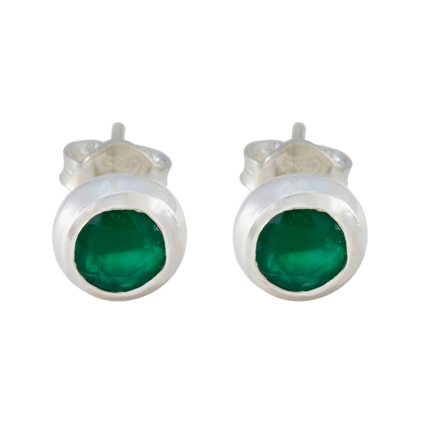 Green-Onyx-Middle-Eastern-Eleanor-Solitaire-Stud-Green-Sterling-Silver-Earring