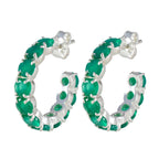 Green-Onyx-Russian-Isabella-multiple-Stud-Green-92.5-Silver-Earring