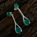 Green-Onyx-Japanese-Jiwoo-Toi-et-Moi-Stud-Green-925-Silver-Earring