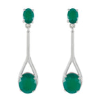 Green-Onyx-Japanese-Jiwoo-Toi-et-Moi-Stud-Green-925-Silver-Earring