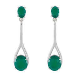 Green-Onyx-Japanese-Jiwoo-Toi-et-Moi-Stud-Green-925-Silver-Earring
