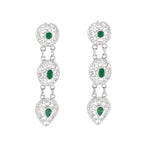 Green-Onyx-Mexican-Florencia-Trilogy-Stud-Green-Silver-Earring