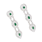 Green-Onyx-Mexican-Florencia-Trilogy-Stud-Green-Silver-Earring
