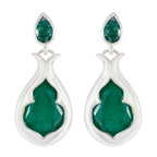 Green-Onyx-Korean-Emily-Toi-et-Moi-Stud-Green-Sterling-Silver-Earring