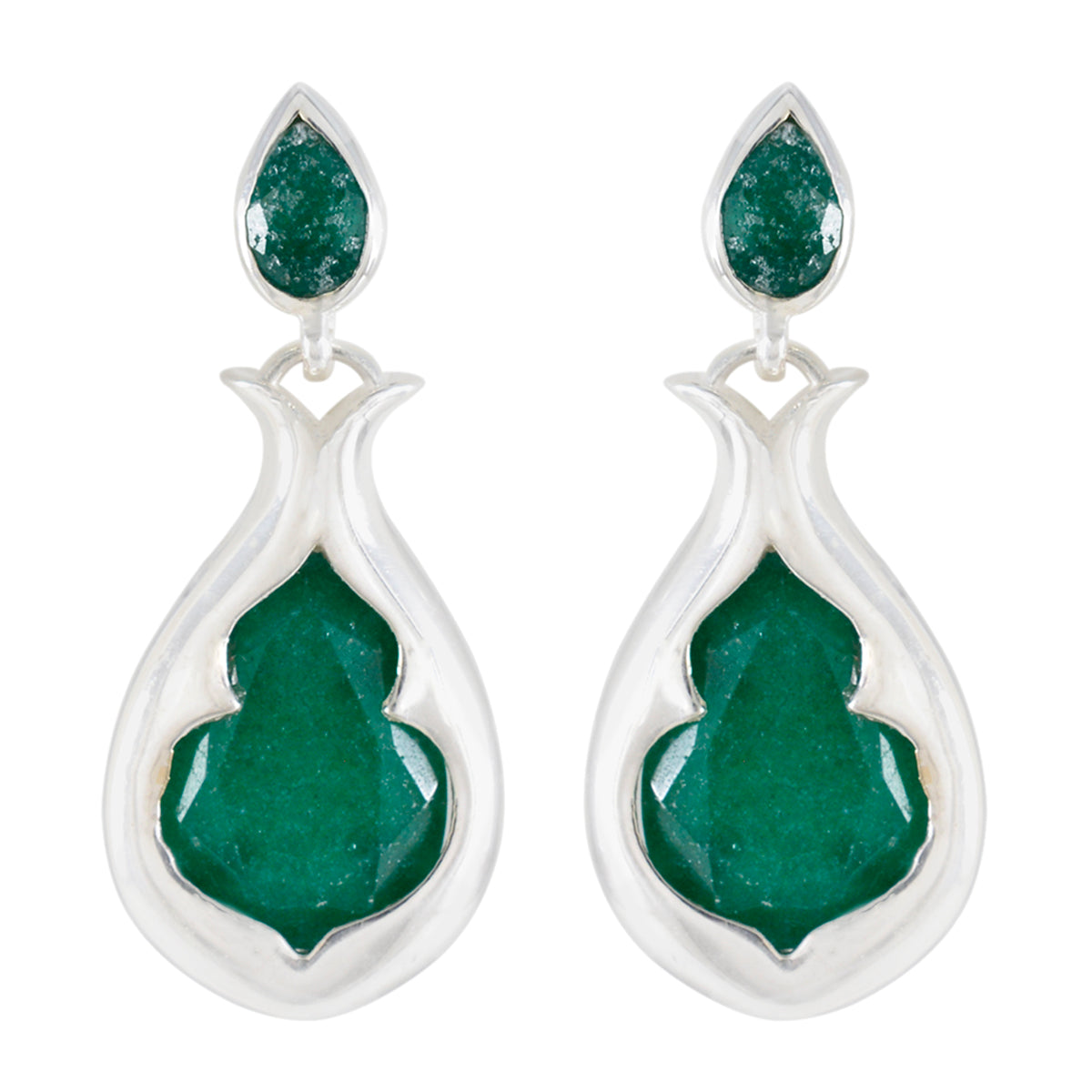 Green-Onyx-Korean-Emily-Toi-et-Moi-Stud-Green-Sterling-Silver-Earring