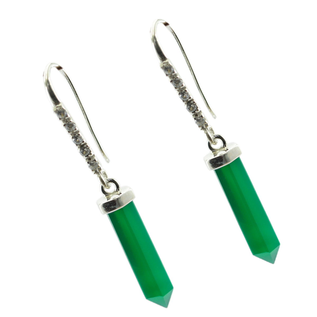 Green-Onyx-Moroccan-Lourdes-multiple-Dangle-Green-92.5-Silver-Earring
