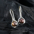 Grey-Pearl-Egyptian-Victoria-Solitaire-Dangle-Gray-925-Sterling-Silver-Earring