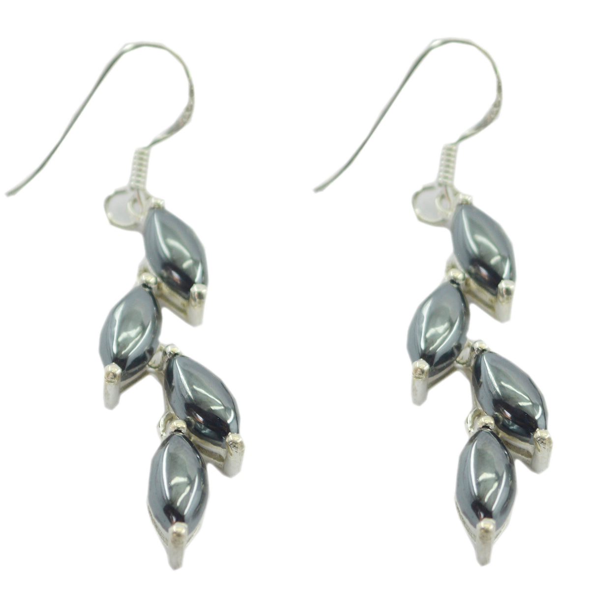 Gunmetal-American-Luisa-multiple-Dangle-Gray-92.5-Silver-Earring