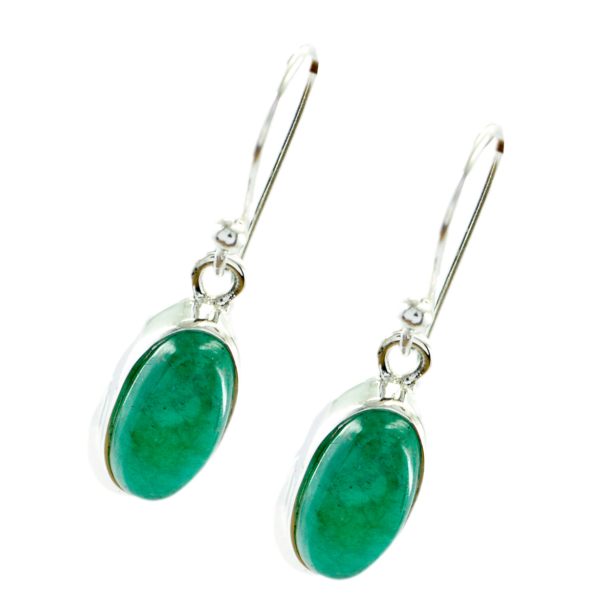 Boucles d'oreilles pendantes en argent sterling vert avec solitaire Mariana et émeraude indienne japonaise Image secondaire du produit