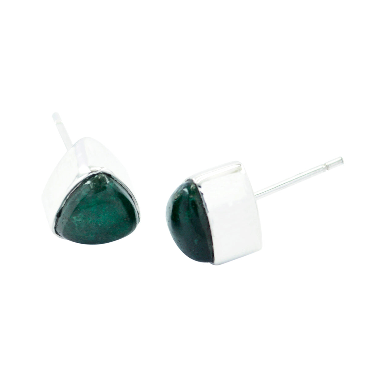 Indian-Emerald-Turkish-Micaela-Solitaire-Stud-Green-925-Sterling-Silver-Earring Huvudsaklig produktbild
